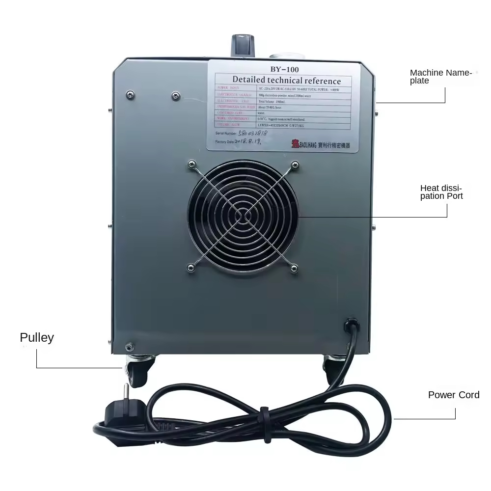 BY09 400W Oxygen Flame Polishing Machine Melting Jewelry Machine Platinum Welder 